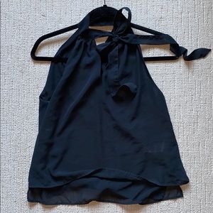 BR Dark Grey Halter Top w/ Adjustable Bow